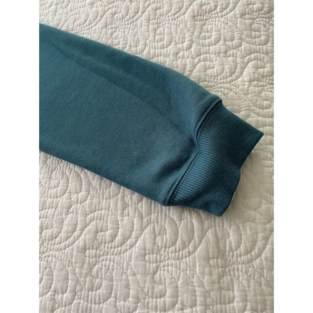 H&M Essentials Men's Relaxed Fit Crewneck Sweatshirt Dark Turquoise Size XS​